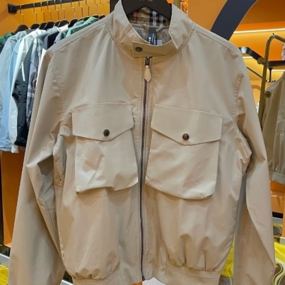 Men's Beige Bomber Jacket